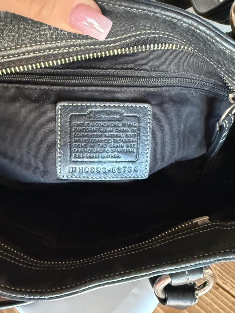 Vtg. Coach Black Pebbled Leather Shoulder Satchel with Buckle Accents - Picture 8 of 8